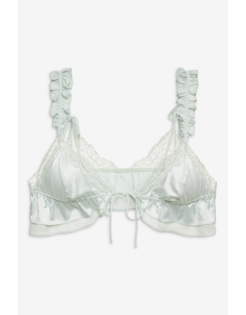 For Love & Lemons Butterfly Lace Ruffle Bralette & Panty
