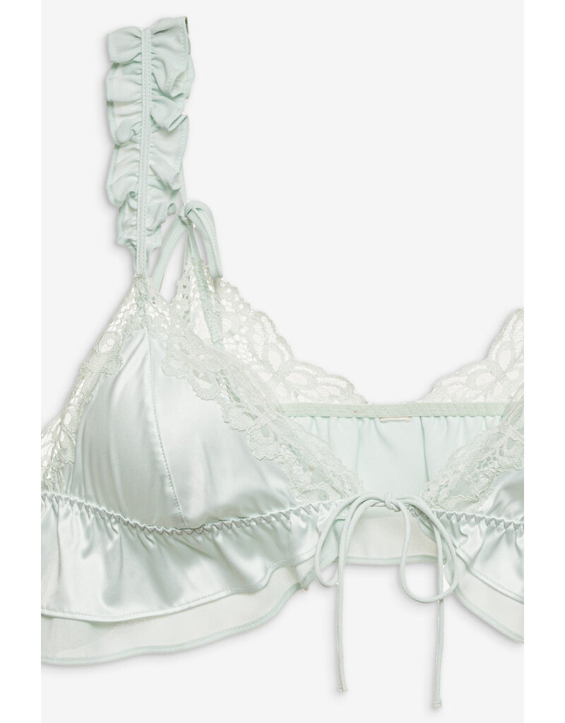 For Love & Lemons Butterfly Lace Ruffle Bralette & Panty