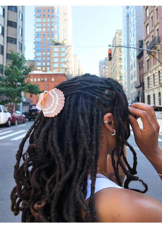 Hand-Painted Seashell Hair Claw