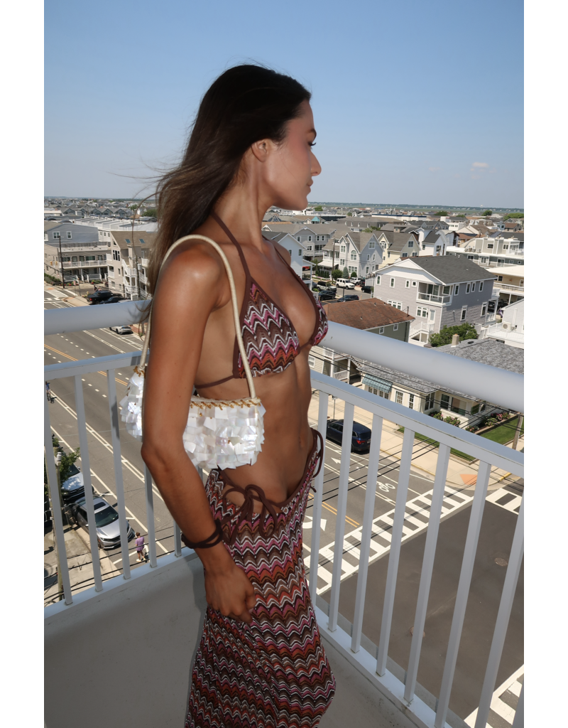 Square Cut Seashell Shoulder Bag