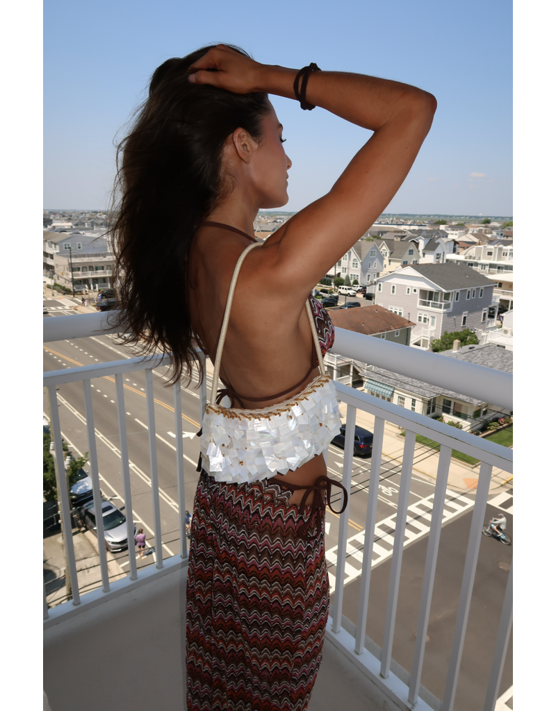 Square Cut Seashell Shoulder Bag