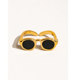 Flanerie Dean 18K Gold Sunglasses Adjustable Ring