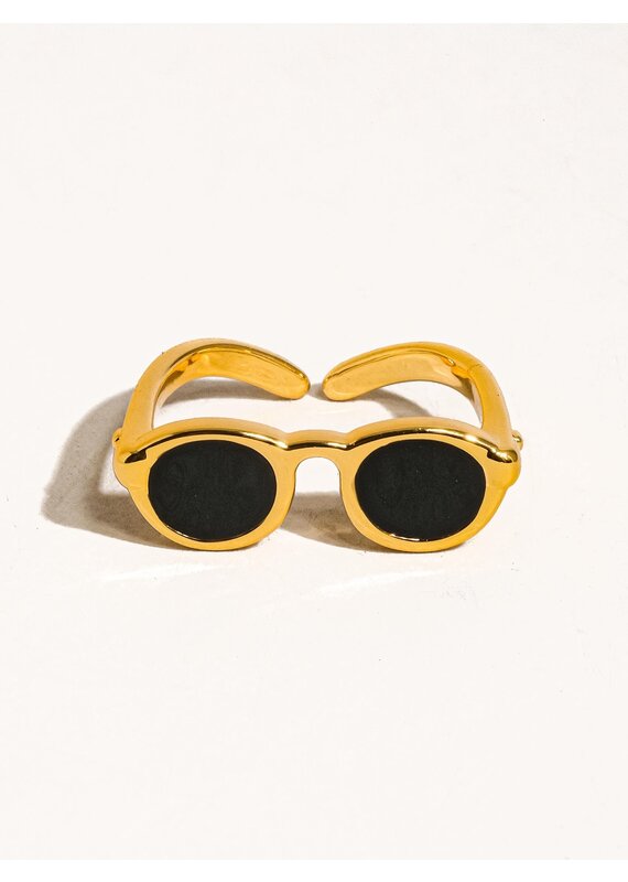 Flanerie Dean 18K Gold Sunglasses Adjustable Ring