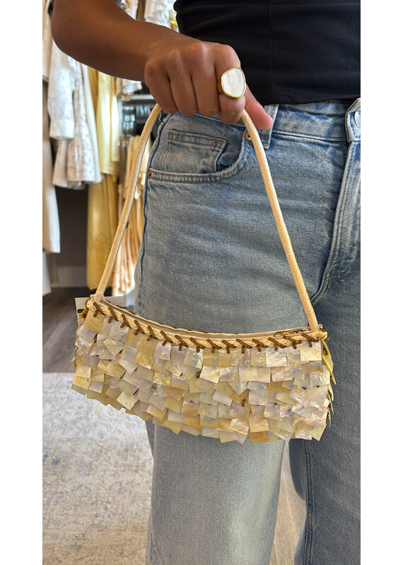 Square Cut Seashell Shoulder Bag