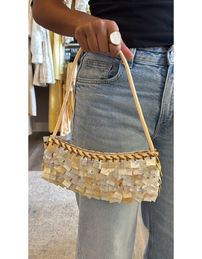 Square Cut Seashell Shoulder Bag