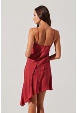 ASTR Chelsie Asymmetrical Slip Mini Dress