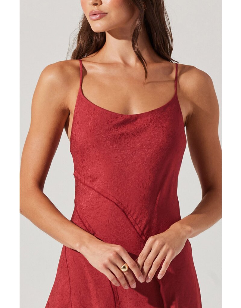 ASTR Chelsie Asymmetrical Slip Mini Dress