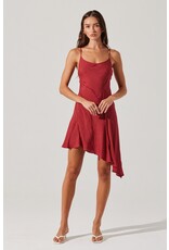ASTR Chelsie Asymmetrical Slip Mini Dress