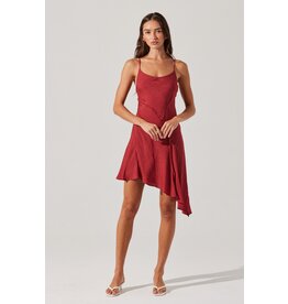 ASTR Chelsie Asymmetrical Slip Mini Dress