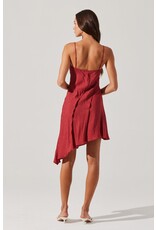 ASTR Chelsie Asymmetrical Slip Mini Dress