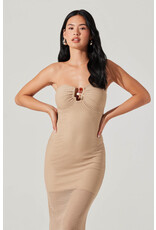 ASTR Kasandra Strapless Open Knit Dress