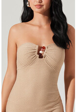 ASTR Kasandra Strapless Open Knit Dress
