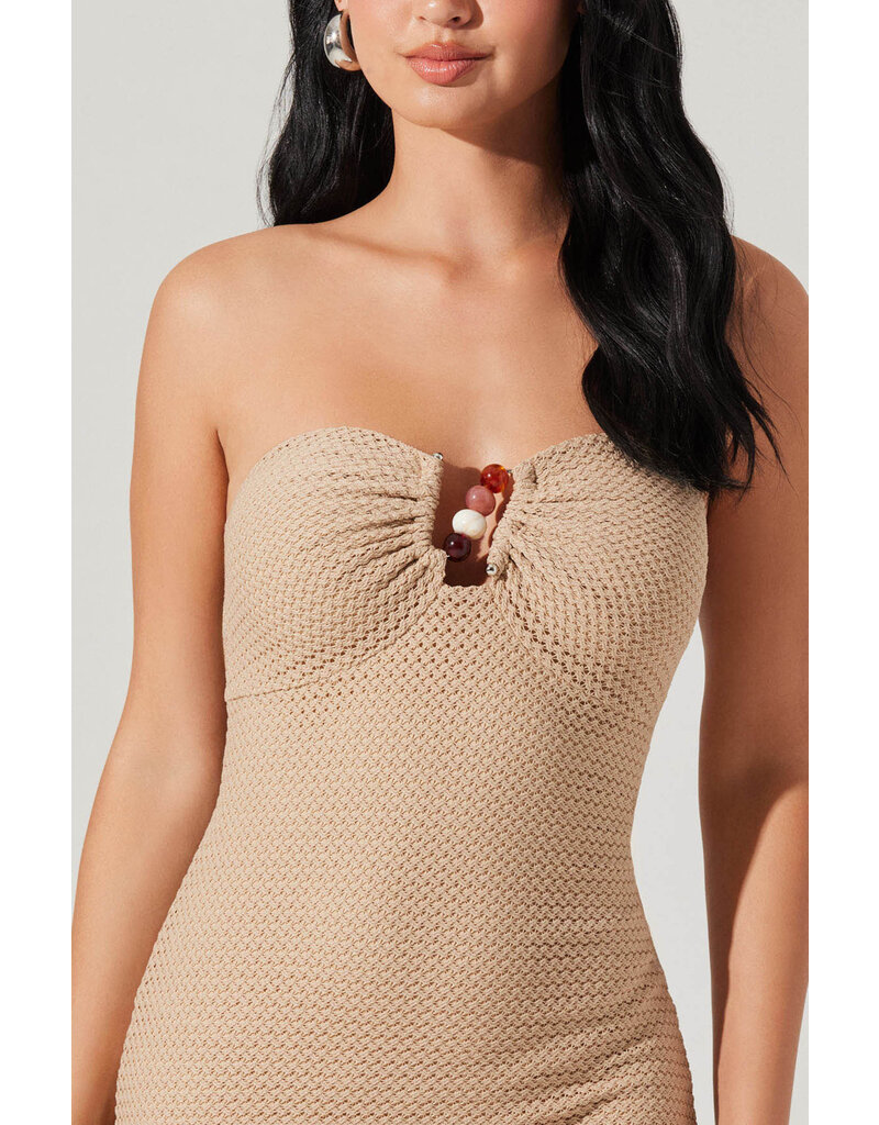 ASTR Kasandra Strapless Open Knit Dress