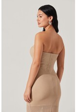 ASTR Kasandra Strapless Open Knit Dress