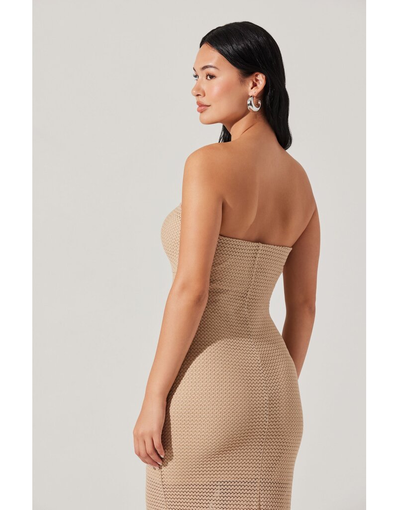 ASTR Kasandra Strapless Open Knit Dress
