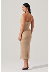 ASTR Kasandra Strapless Open Knit Dress