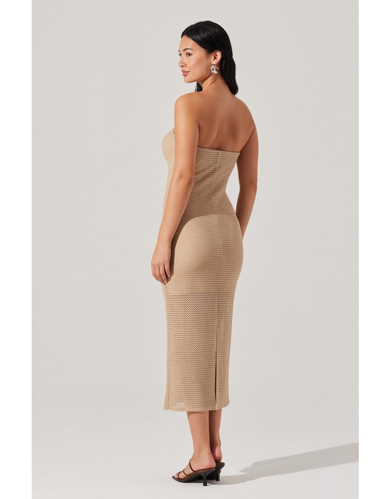 ASTR Kasandra Strapless Open Knit Dress
