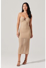 ASTR Kasandra Strapless Open Knit Dress