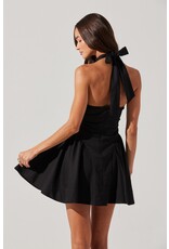 ASTR Meana V-Neck Halter Mini Dress