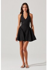 ASTR Meana V-Neck Halter Mini Dress