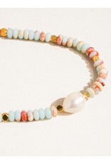 Flanerie Swank Non-Tarnish Boho Beaded Pearl Necklace