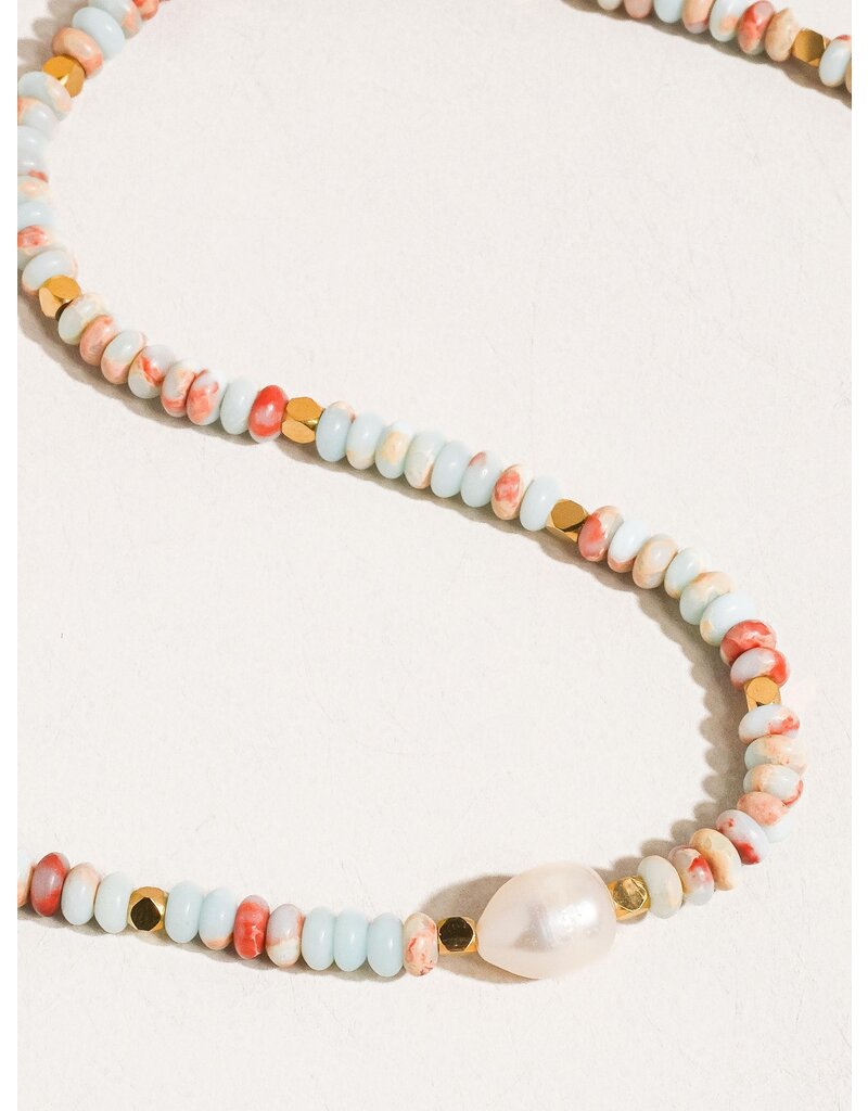 Flanerie Swank Non-Tarnish Boho Beaded Pearl Necklace