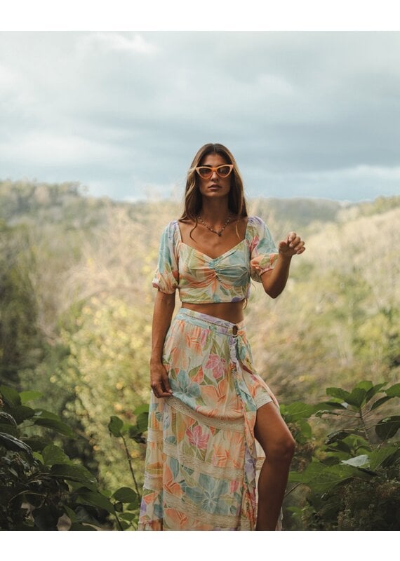 Z&L Europe Glowing Bloom Maxi Skirt
