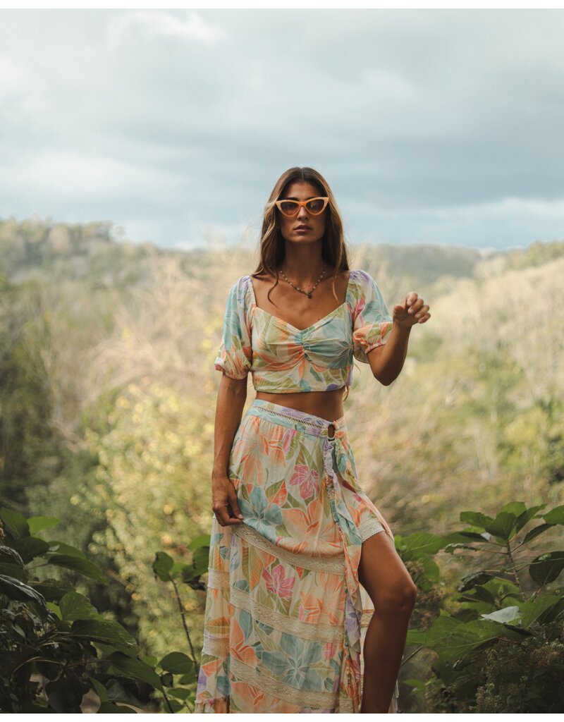 Z&L Europe Glowing Bloom Maxi Skirt