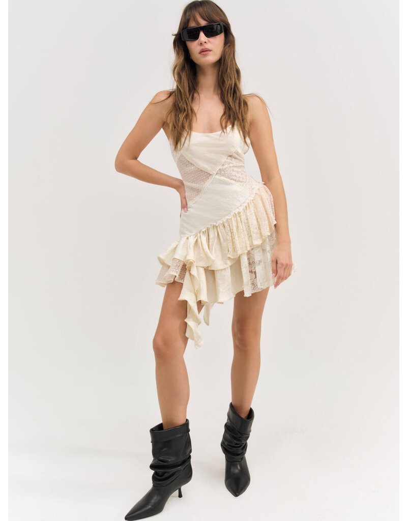 For Love & Lemons Paulina Patchwork Mini Dress