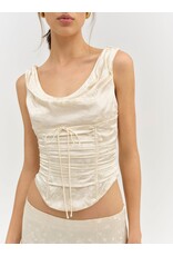 For Love & Lemons Carla Jacquard Corset Top