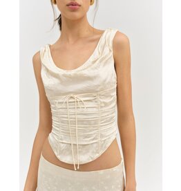 For Love & Lemons Carla Jacquard Corset Top