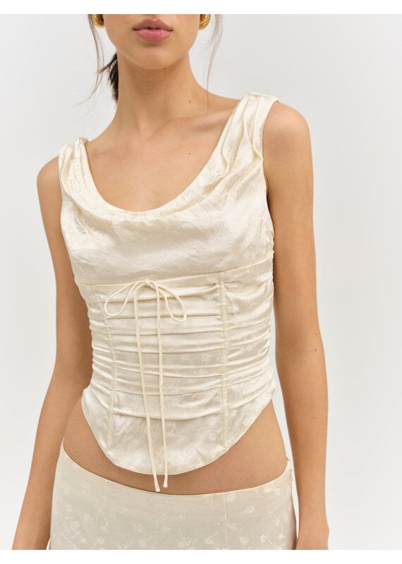 For Love & Lemons Carla Jacquard Corset Top