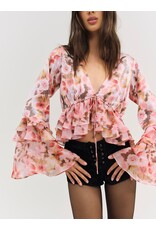 For Love & Lemons Fallen Floral Top