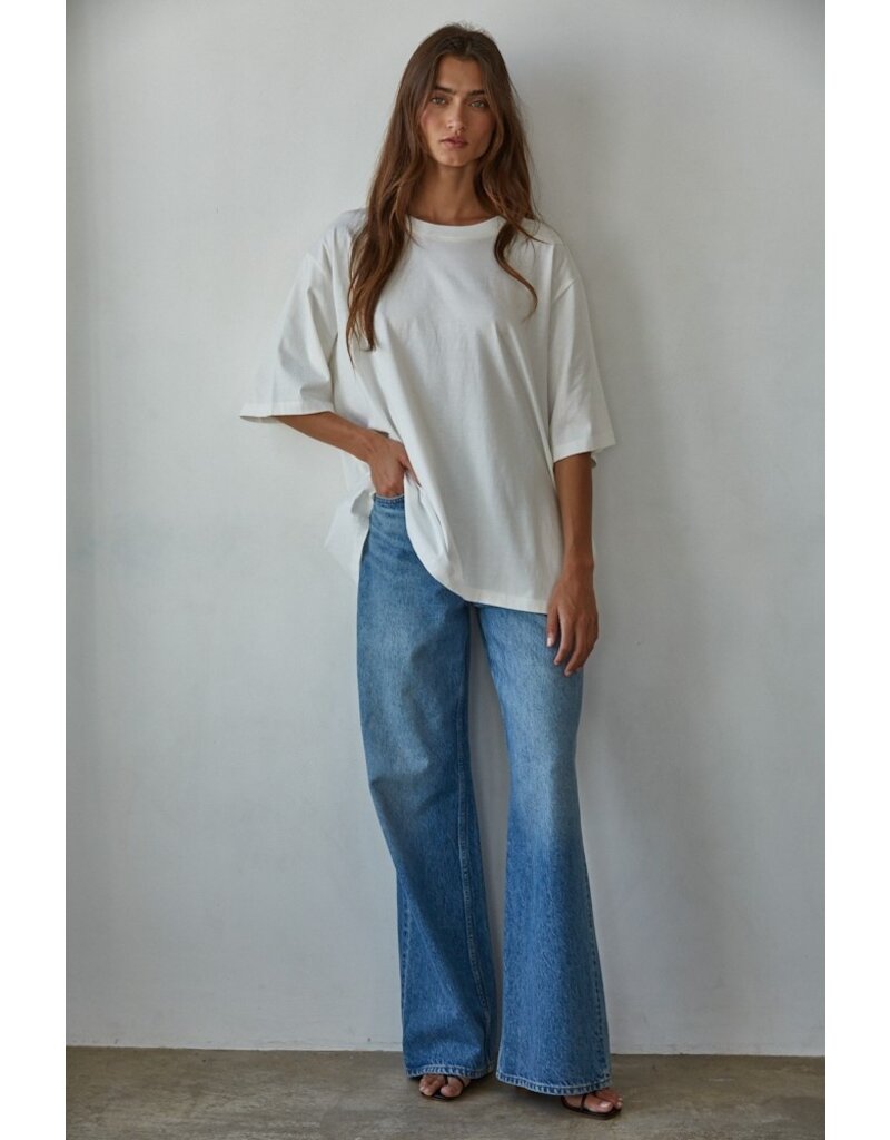 By Together Cotton Drop Shoulder Oversized Tee