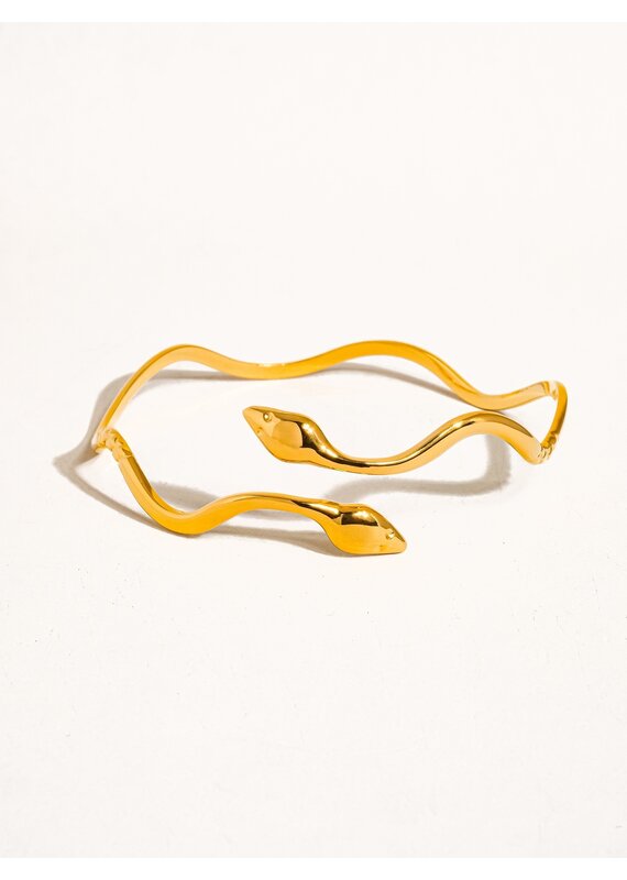 Flanerie Zofia 18K Gold Non-Tarnish Serpent Bracelet