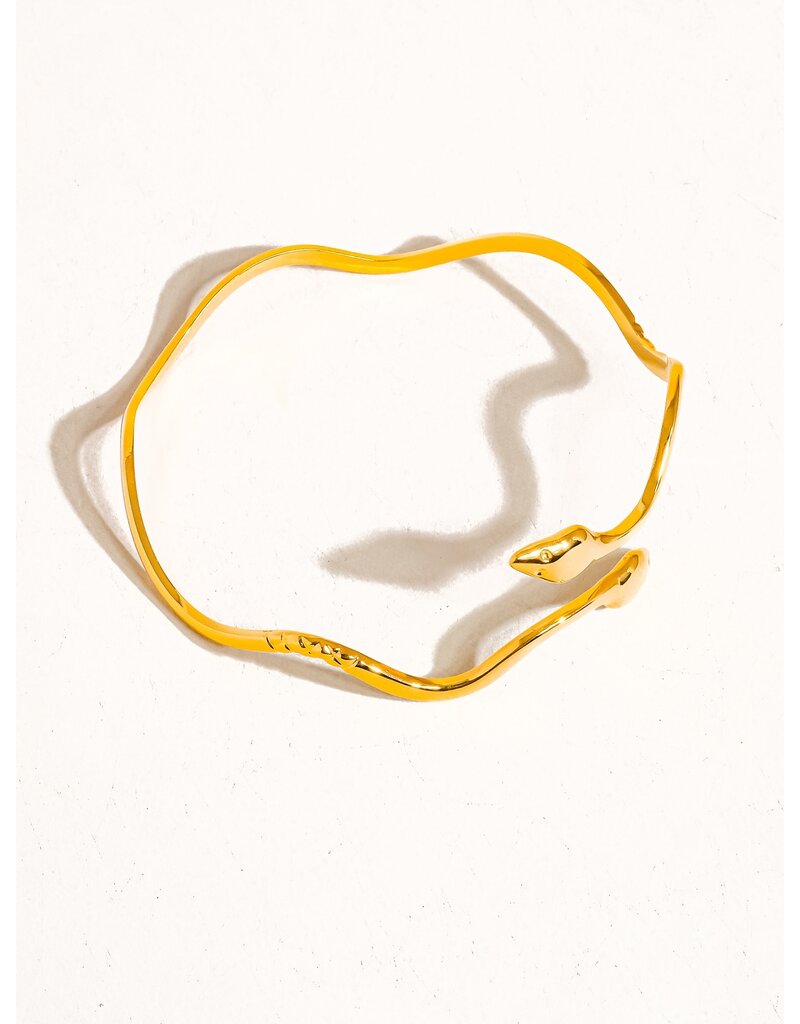 Flanerie Zofia 18K Gold Non-Tarnish Serpent Bracelet