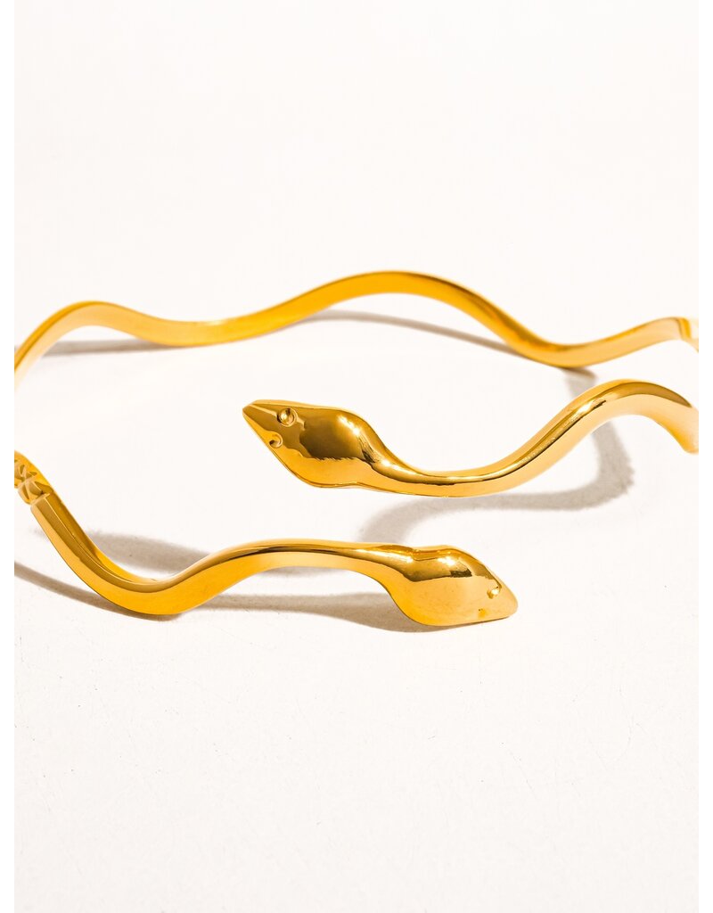 Flanerie Zofia 18K Gold Non-Tarnish Serpent Bracelet