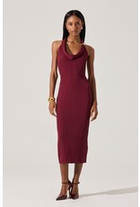 ASTR Alanna Halter Cowl Neck Dress