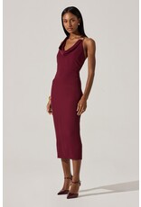 ASTR Alanna Halter Cowl Neck Dress