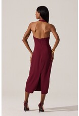 ASTR Alanna Halter Cowl Neck Dress