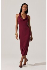 ASTR Alanna Halter Cowl Neck Dress