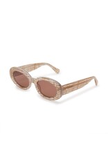 Lele Sadoughi Basketweave Oceanside Oval Sunglasses