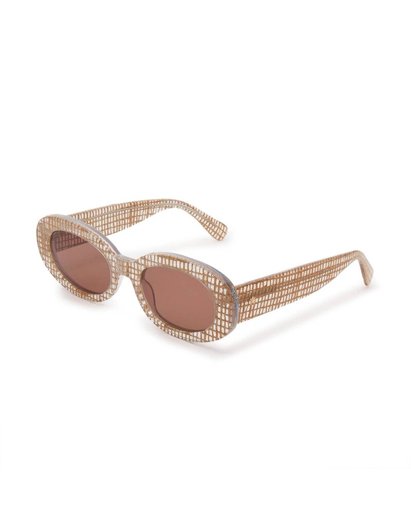 Lele Sadoughi Basketweave Oceanside Oval Sunglasses