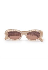 Lele Sadoughi Basketweave Oceanside Oval Sunglasses