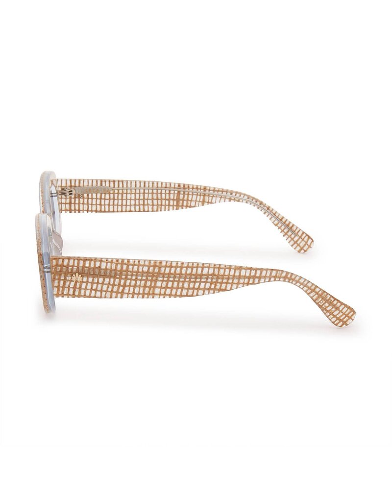 Lele Sadoughi Basketweave Oceanside Oval Sunglasses