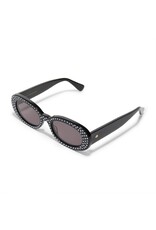 Lele Sadoughi Jet Oceanside Pearl Oval Sunglasses