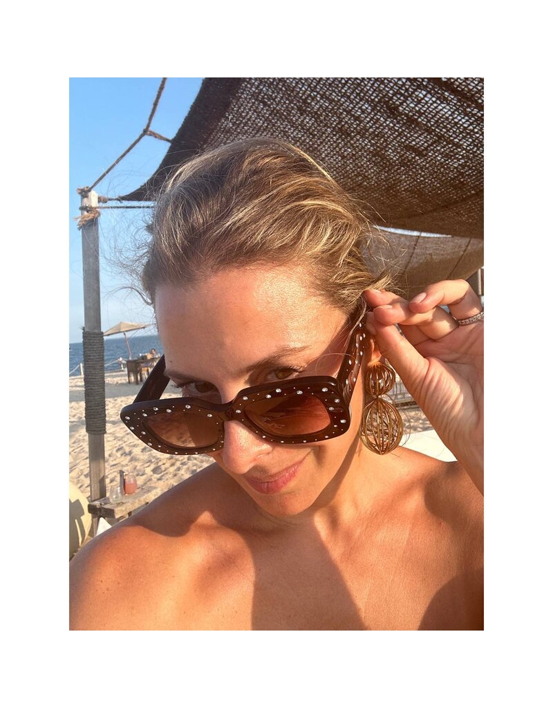 Lele Sadoughi Tortoise Aspen Sunglasses