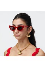 Lele Sadoughi Red Mykonos Cat Eye Sunglasses