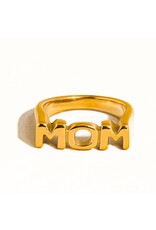 Flanerie Angel 18K Gold Non-Tarnish Mom Ring