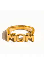 Flanerie Angel 18K Gold Non-Tarnish Mom Ring